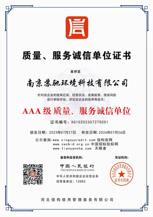 質(zhì)量、服務(wù)誠(chéng)信單位證書(shū)